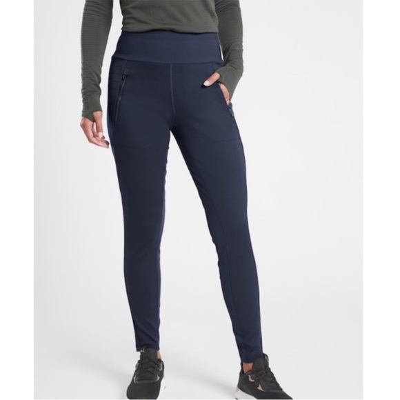 Athleta Pants - Athleta Peak Hybrid Fleece Tight Navy Size XS